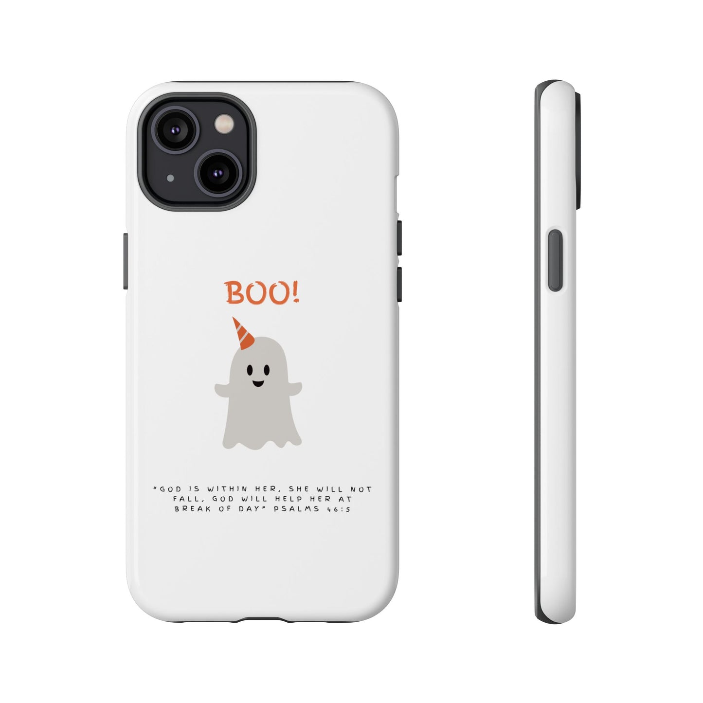 Ghost-Themed Phone Case, Fall Decor, Halloween Gift, Cute Phone Cover, Motivational Quote, Fun Tech Accessory