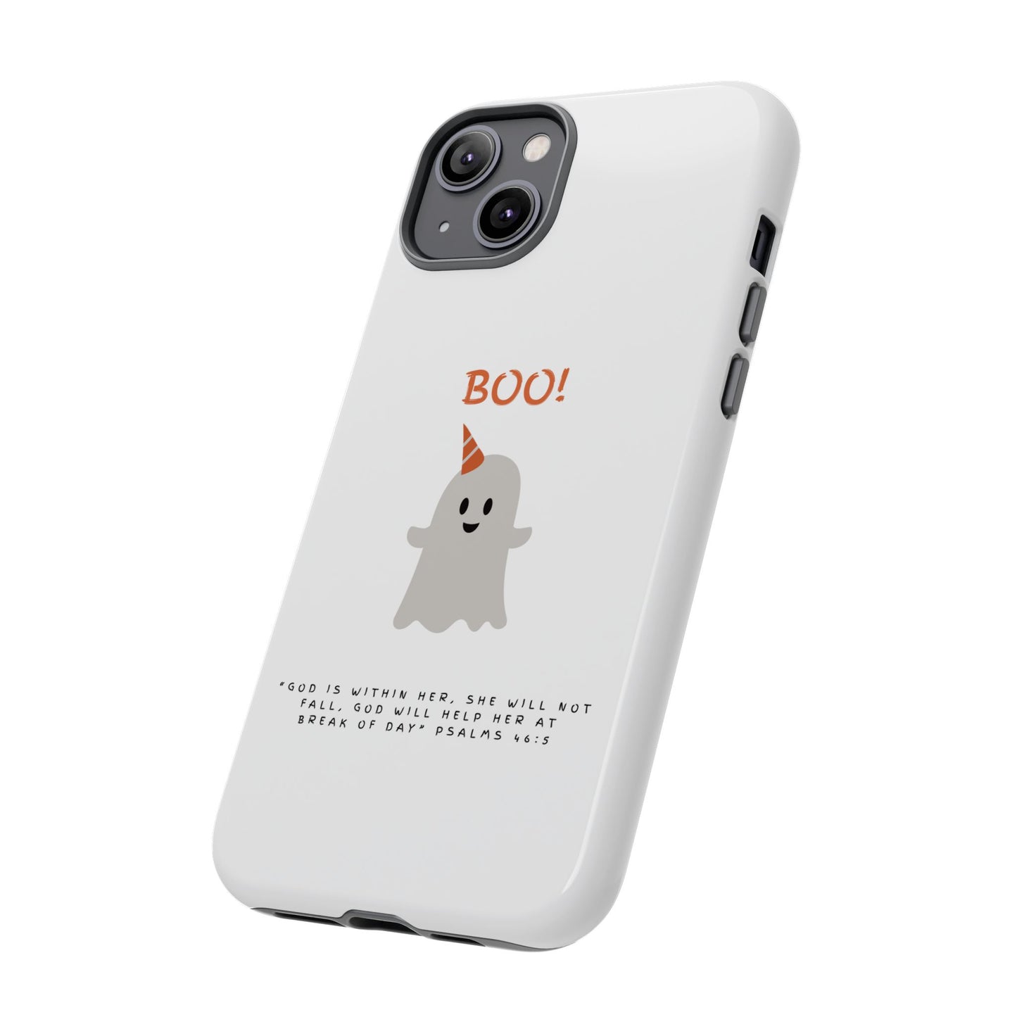Ghost-Themed Phone Case, Fall Decor, Halloween Gift, Cute Phone Cover, Motivational Quote, Fun Tech Accessory