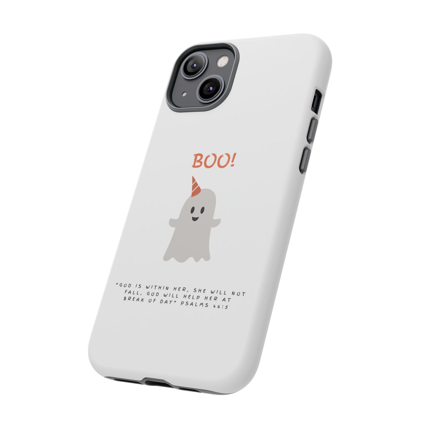 Ghost-Themed Phone Case, Fall Decor, Halloween Gift, Cute Phone Cover, Motivational Quote, Fun Tech Accessory