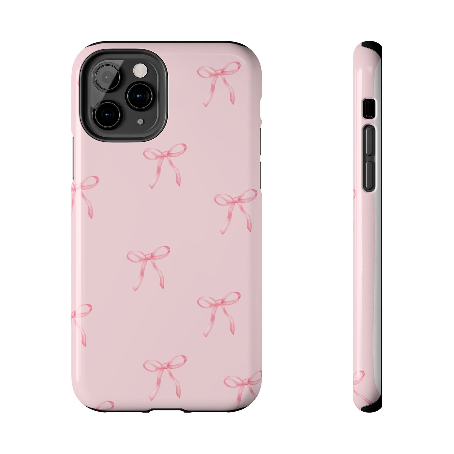Chic Pink Ribbon Tough Phone Case, Cute Phone Cover, Durable iPhone Case, Gift for Her, Stylish Smartphone Protection