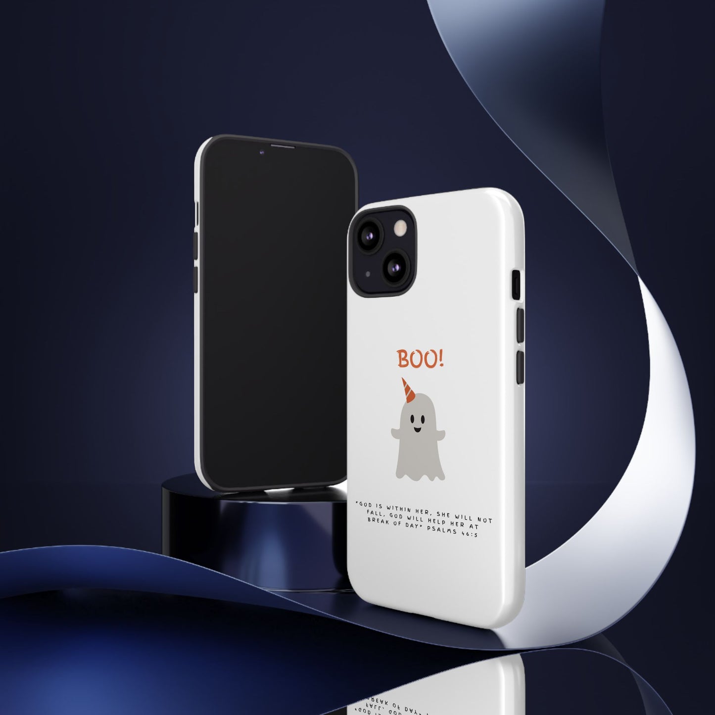 Ghost-Themed Phone Case, Fall Decor, Halloween Gift, Cute Phone Cover, Motivational Quote, Fun Tech Accessory