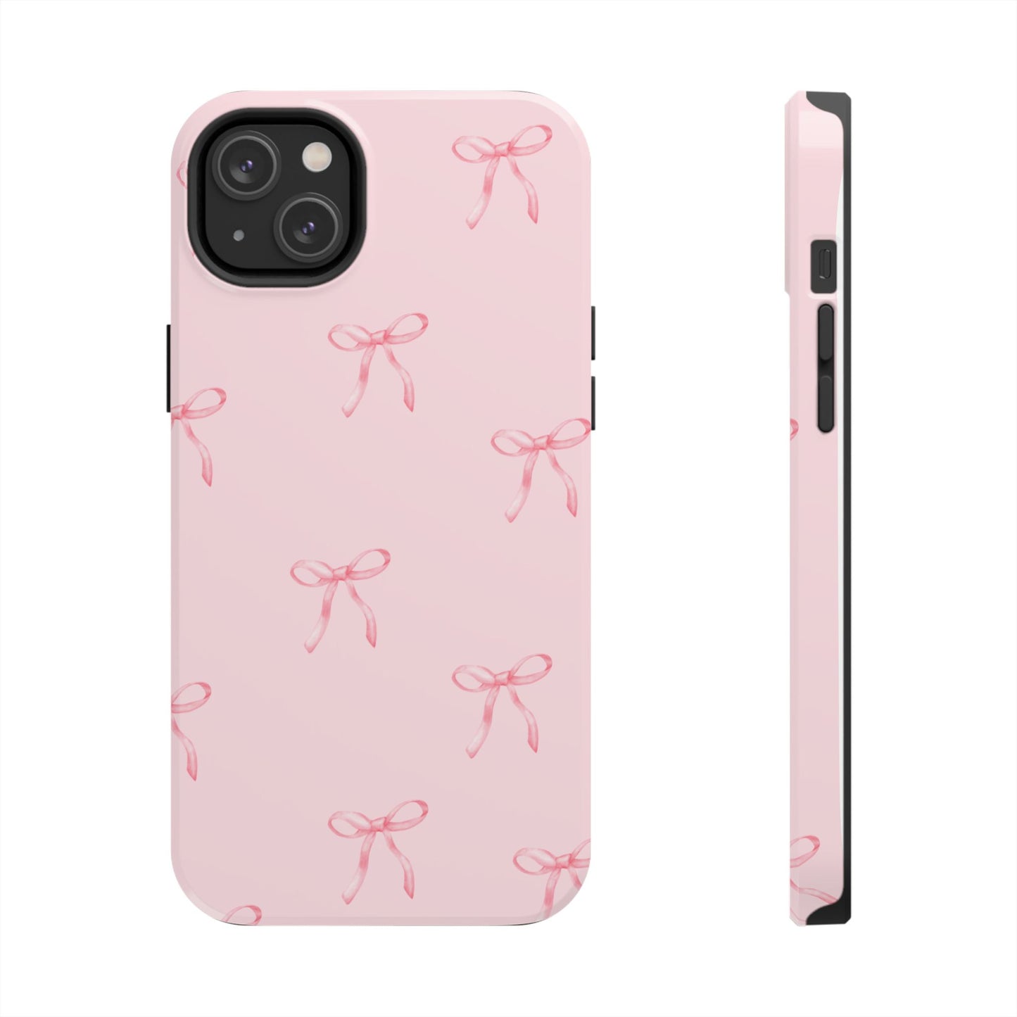 Chic Pink Ribbon Tough Phone Case, Cute Phone Cover, Durable iPhone Case, Gift for Her, Stylish Smartphone Protection