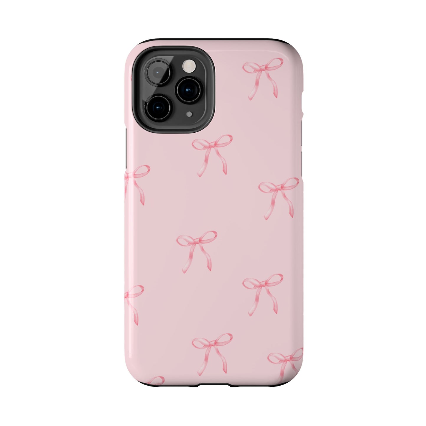 Chic Pink Ribbon Tough Phone Case, Cute Phone Cover, Durable iPhone Case, Gift for Her, Stylish Smartphone Protection