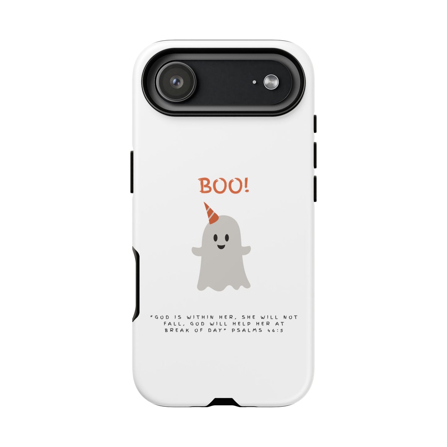 Ghost-Themed Phone Case, Fall Decor, Halloween Gift, Cute Phone Cover, Motivational Quote, Fun Tech Accessory