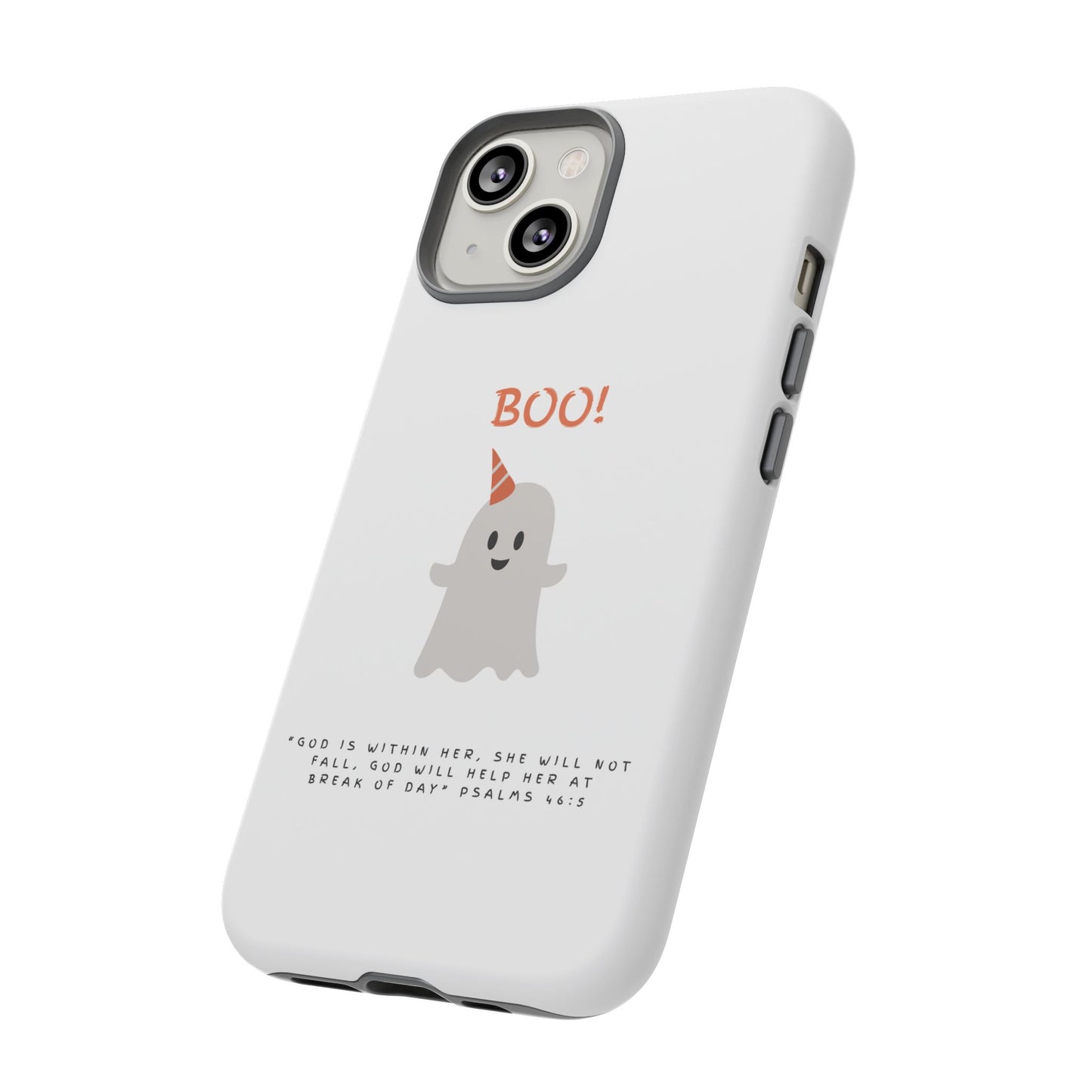 Ghost-Themed Phone Case, Fall Decor, Halloween Gift, Cute Phone Cover, Motivational Quote, Fun Tech Accessory
