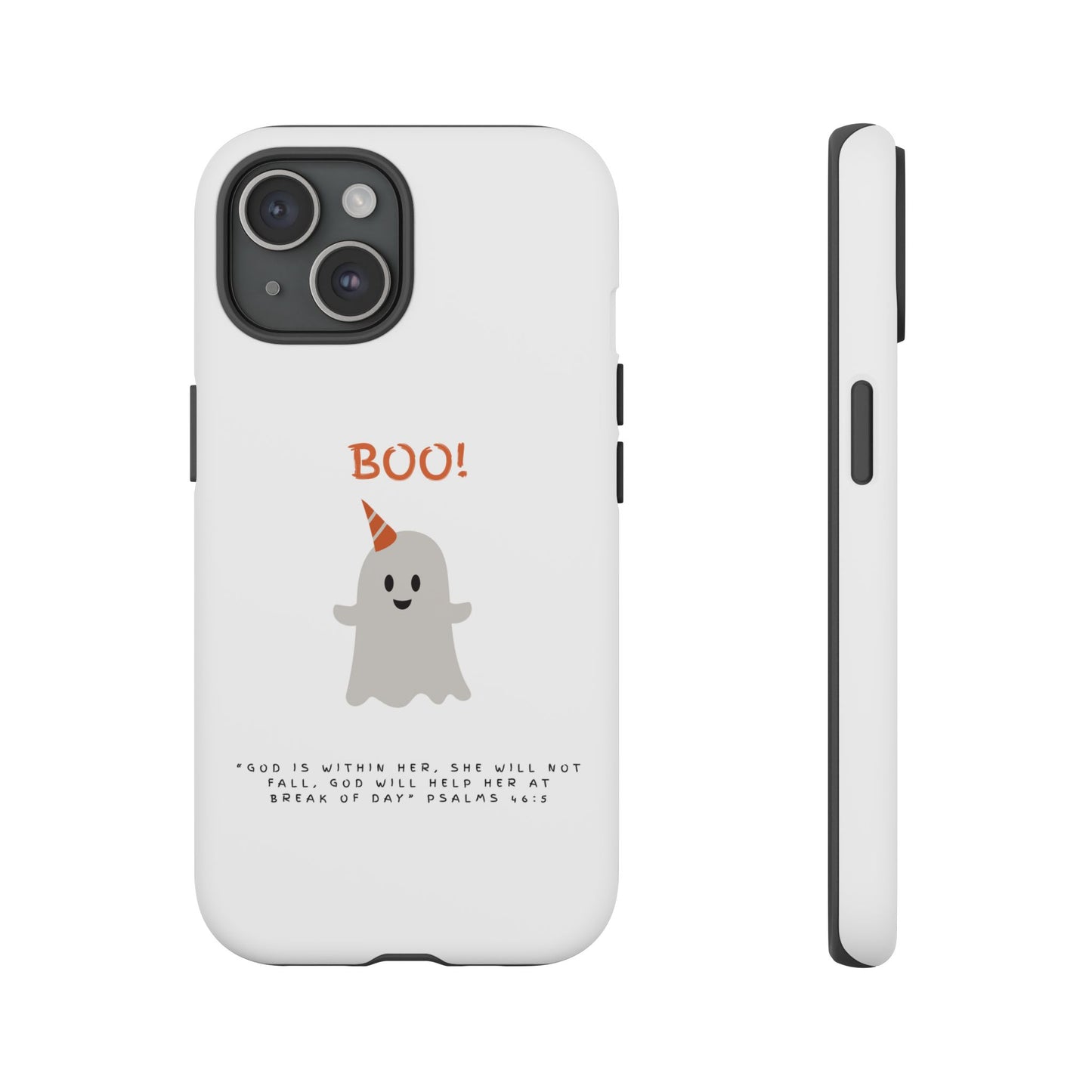 Ghost-Themed Phone Case, Fall Decor, Halloween Gift, Cute Phone Cover, Motivational Quote, Fun Tech Accessory