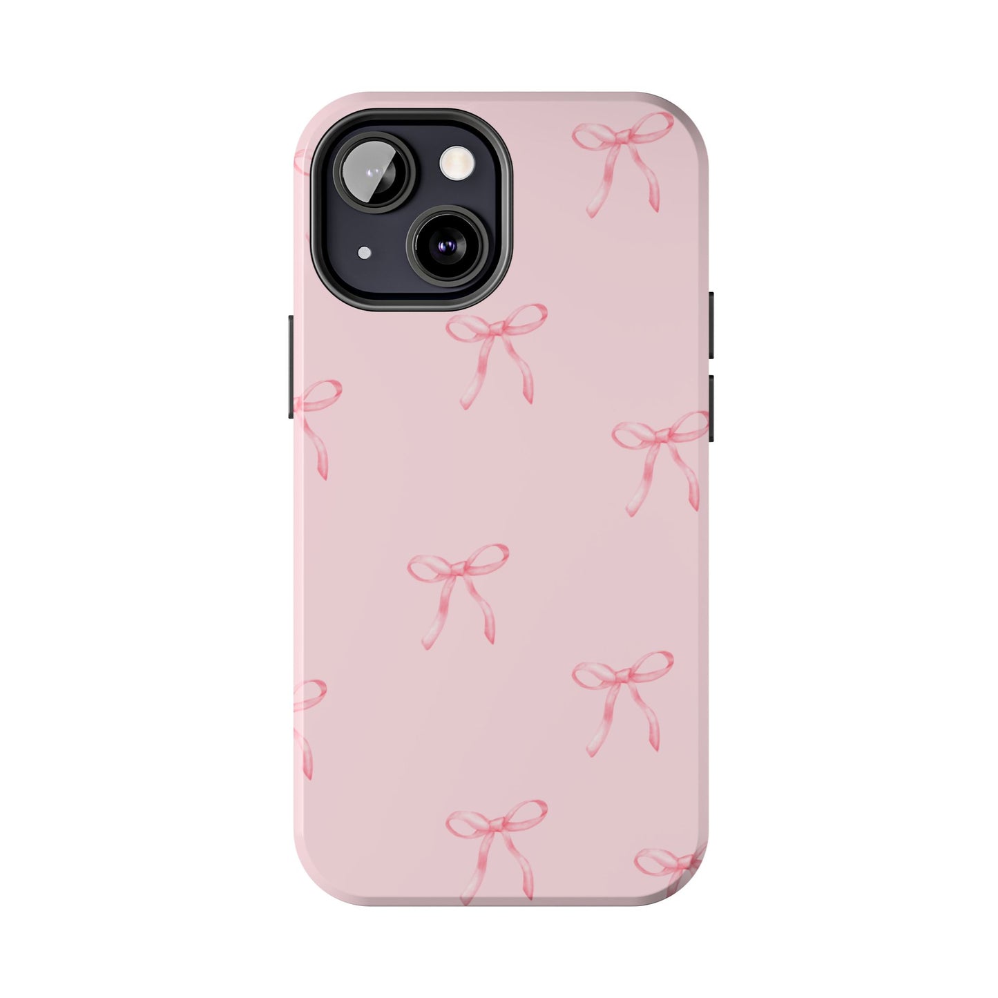 Chic Pink Ribbon Tough Phone Case, Cute Phone Cover, Durable iPhone Case, Gift for Her, Stylish Smartphone Protection