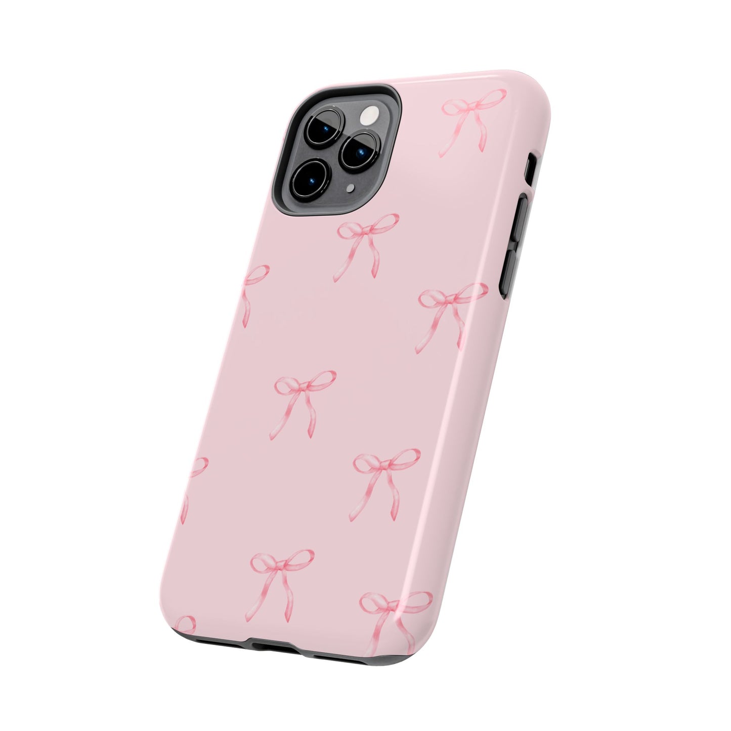 Chic Pink Ribbon Tough Phone Case, Cute Phone Cover, Durable iPhone Case, Gift for Her, Stylish Smartphone Protection