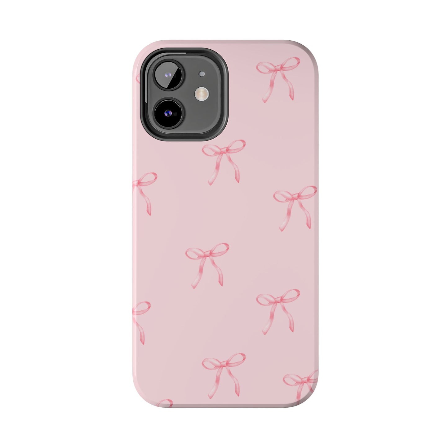 Chic Pink Ribbon Tough Phone Case, Cute Phone Cover, Durable iPhone Case, Gift for Her, Stylish Smartphone Protection