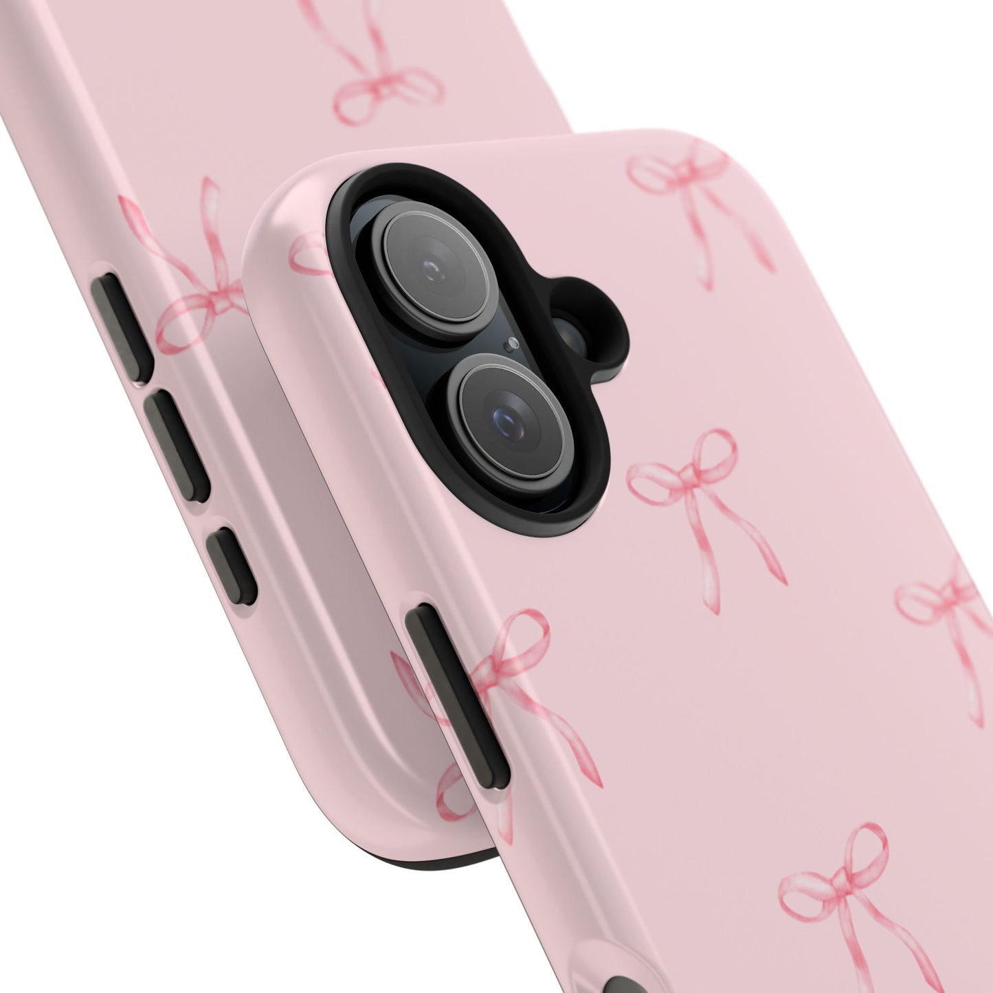 Chic Pink Ribbon Tough Phone Case, Cute Phone Cover, Durable iPhone Case, Gift for Her, Stylish Smartphone Protection