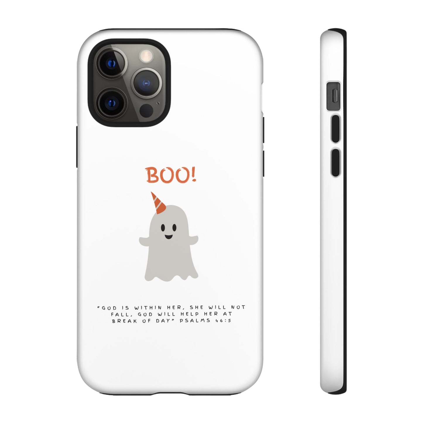 Ghost-Themed Phone Case, Fall Decor, Halloween Gift, Cute Phone Cover, Motivational Quote, Fun Tech Accessory