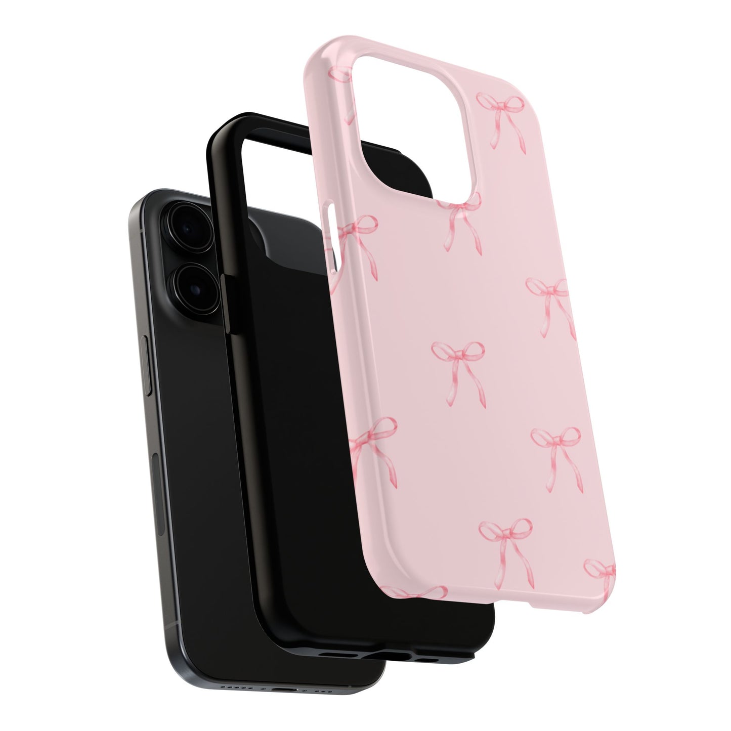 Chic Pink Ribbon Tough Phone Case, Cute Phone Cover, Durable iPhone Case, Gift for Her, Stylish Smartphone Protection