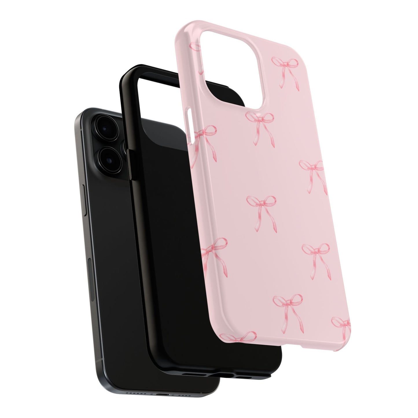 Chic Pink Ribbon Tough Phone Case, Cute Phone Cover, Durable iPhone Case, Gift for Her, Stylish Smartphone Protection