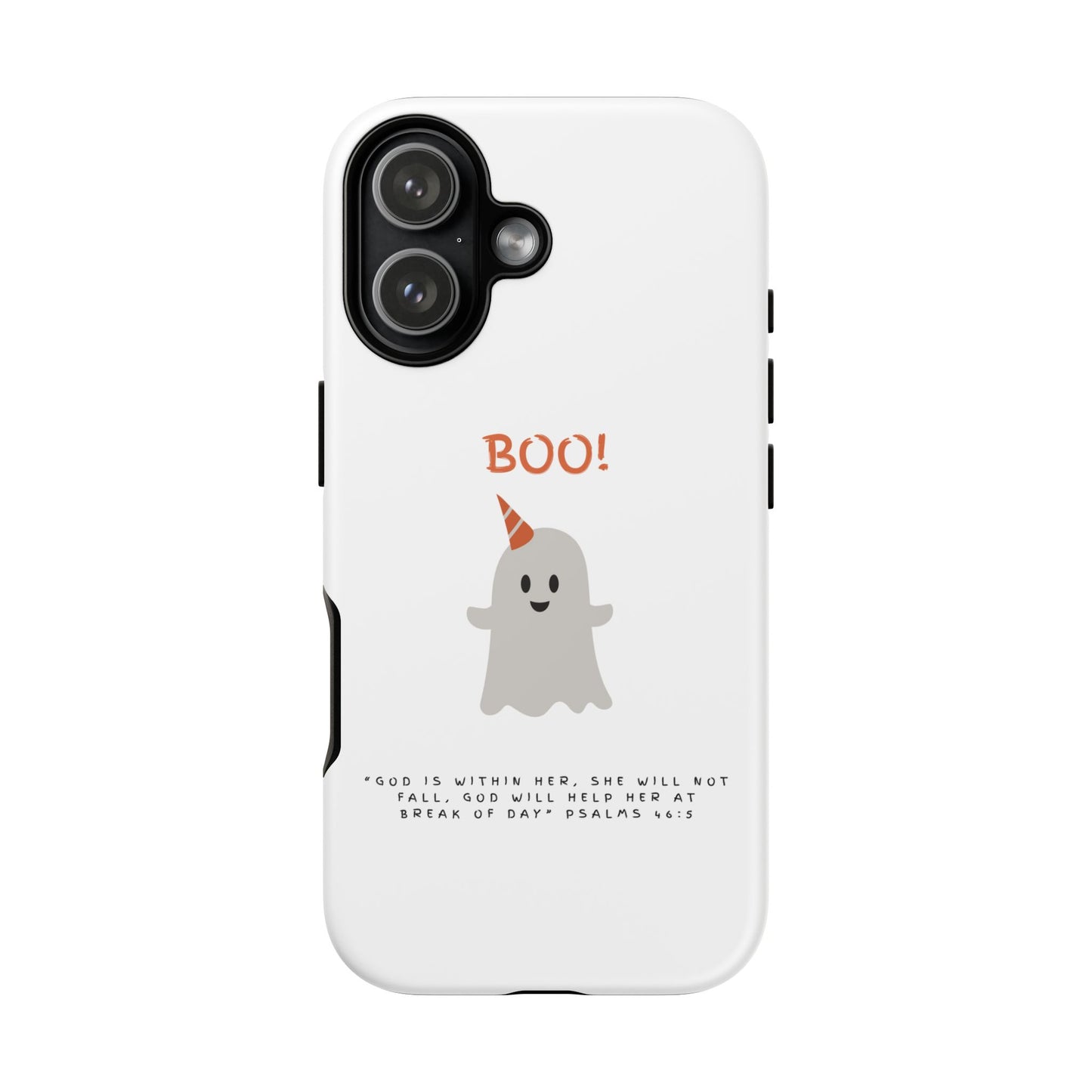 Ghost-Themed Phone Case, Fall Decor, Halloween Gift, Cute Phone Cover, Motivational Quote, Fun Tech Accessory