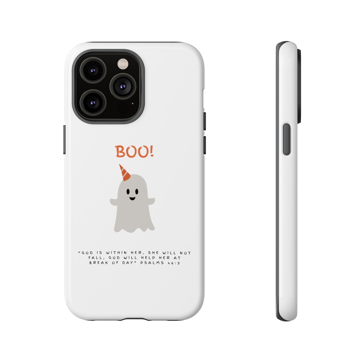 Ghost-Themed Phone Case, Fall Decor, Halloween Gift, Cute Phone Cover, Motivational Quote, Fun Tech Accessory