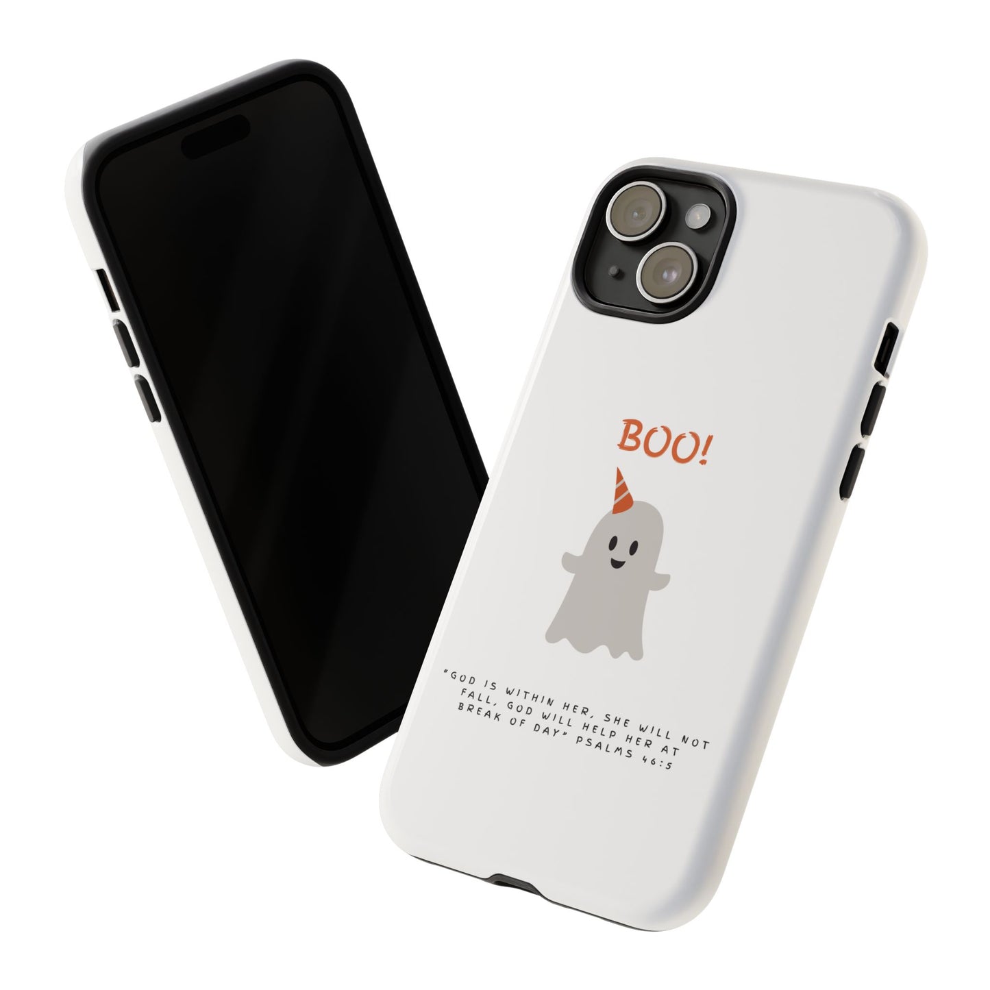 Ghost-Themed Phone Case, Fall Decor, Halloween Gift, Cute Phone Cover, Motivational Quote, Fun Tech Accessory