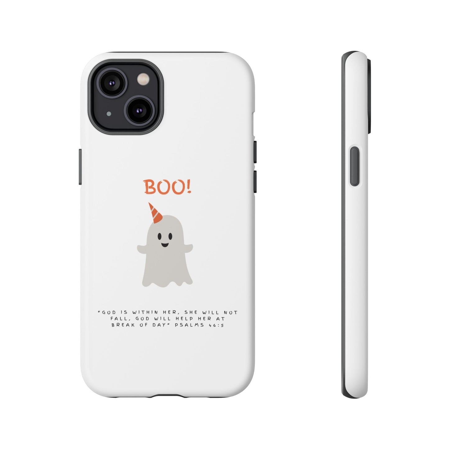 Ghost-Themed Phone Case, Fall Decor, Halloween Gift, Cute Phone Cover, Motivational Quote, Fun Tech Accessory