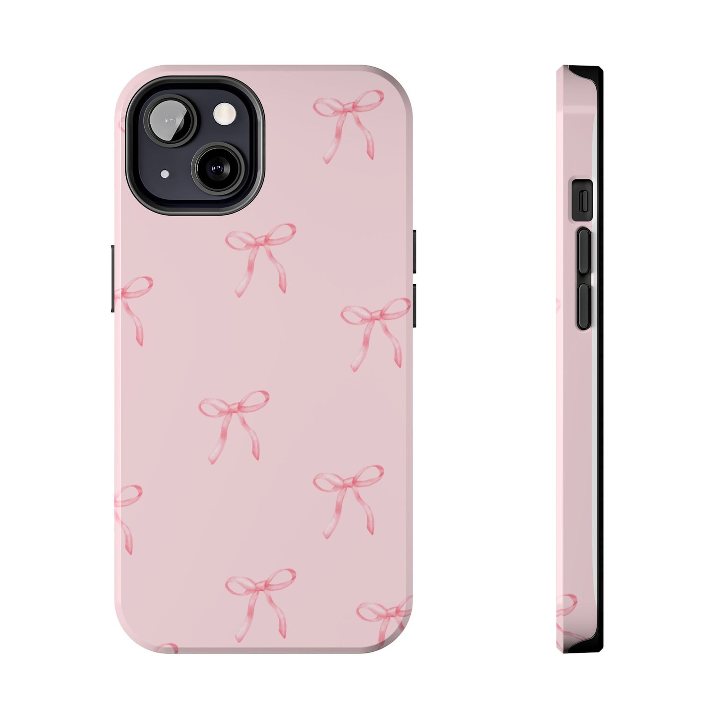 Chic Pink Ribbon Tough Phone Case, Cute Phone Cover, Durable iPhone Case, Gift for Her, Stylish Smartphone Protection