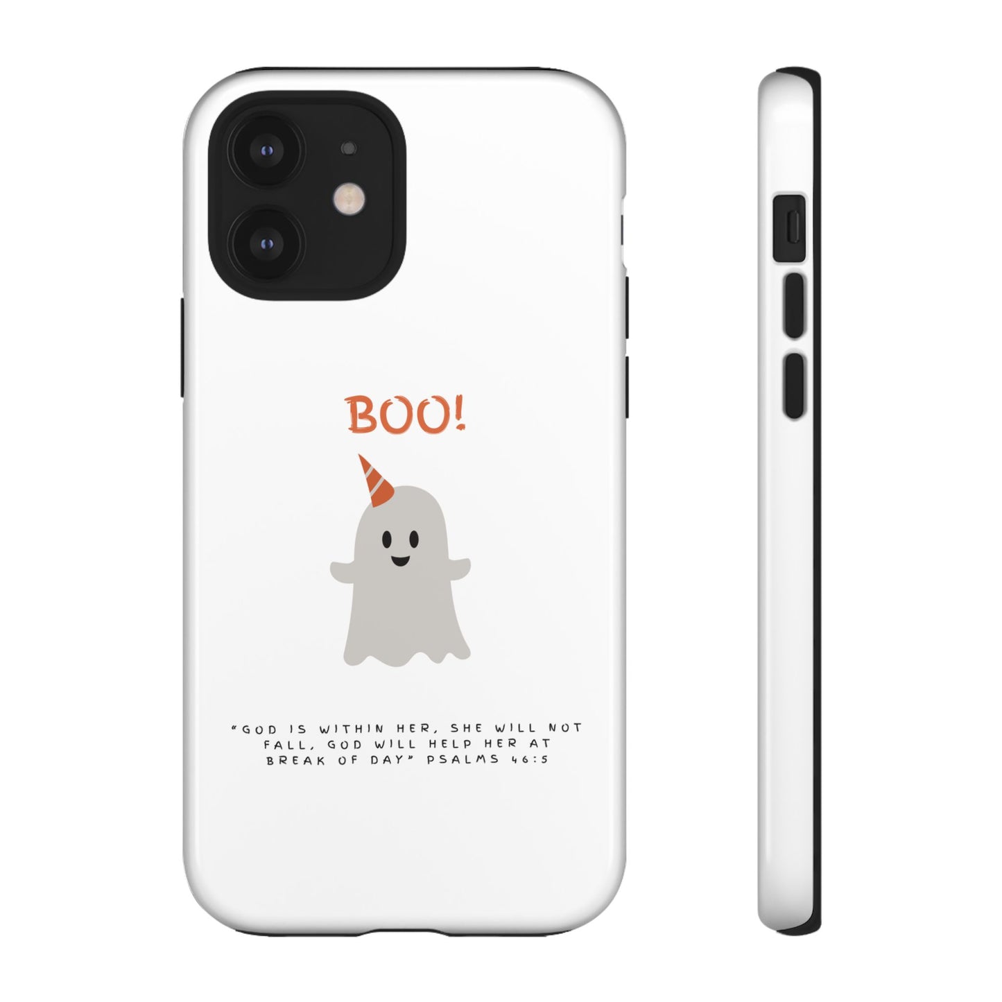 Ghost-Themed Phone Case, Fall Decor, Halloween Gift, Cute Phone Cover, Motivational Quote, Fun Tech Accessory