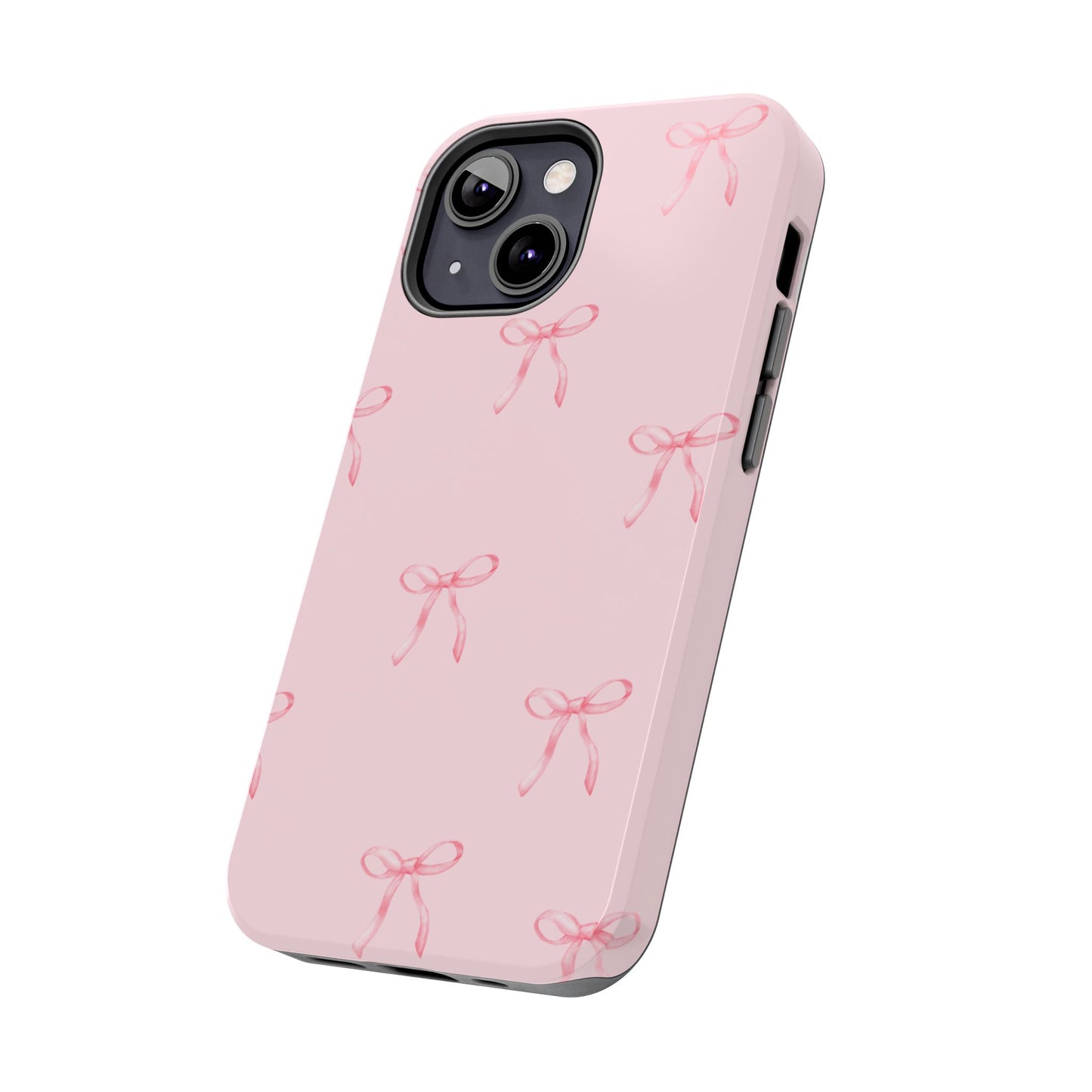 Chic Pink Ribbon Tough Phone Case, Cute Phone Cover, Durable iPhone Case, Gift for Her, Stylish Smartphone Protection
