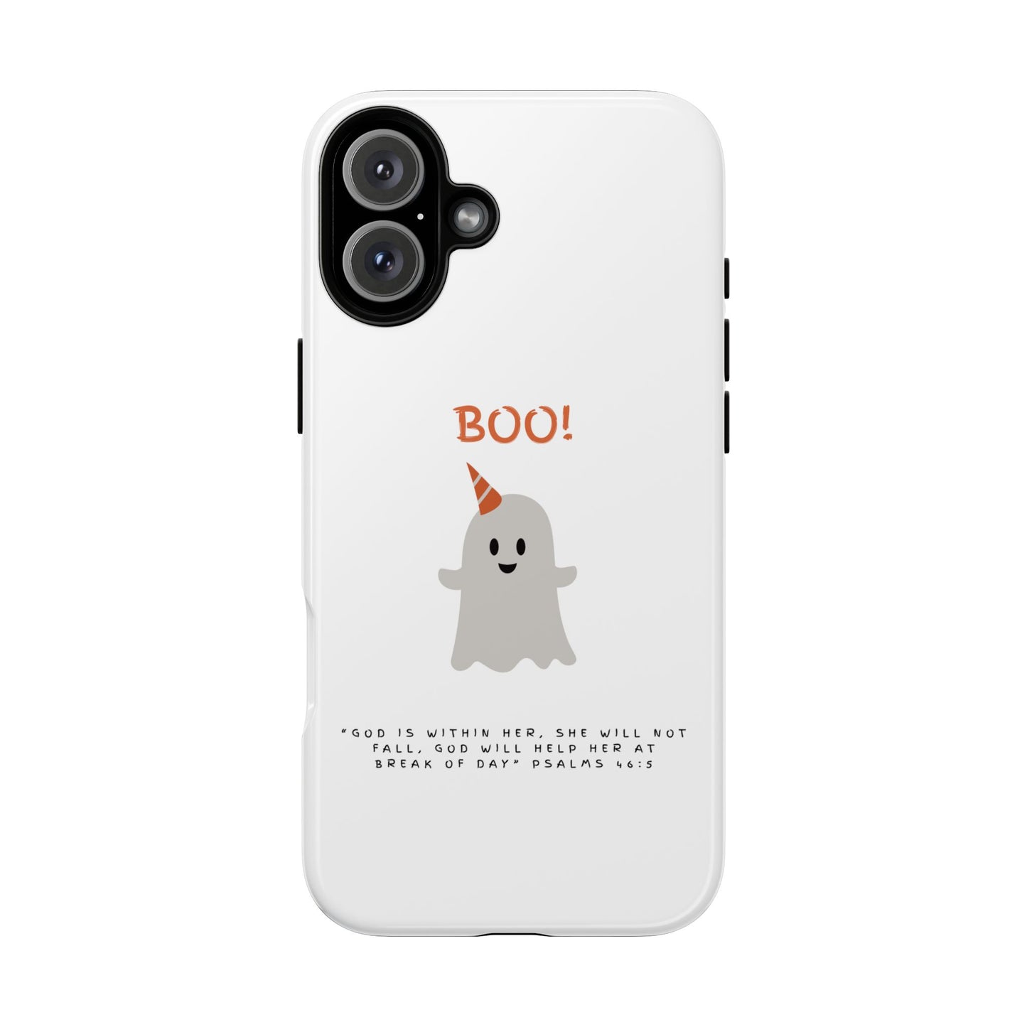 Ghost-Themed Phone Case, Fall Decor, Halloween Gift, Cute Phone Cover, Motivational Quote, Fun Tech Accessory