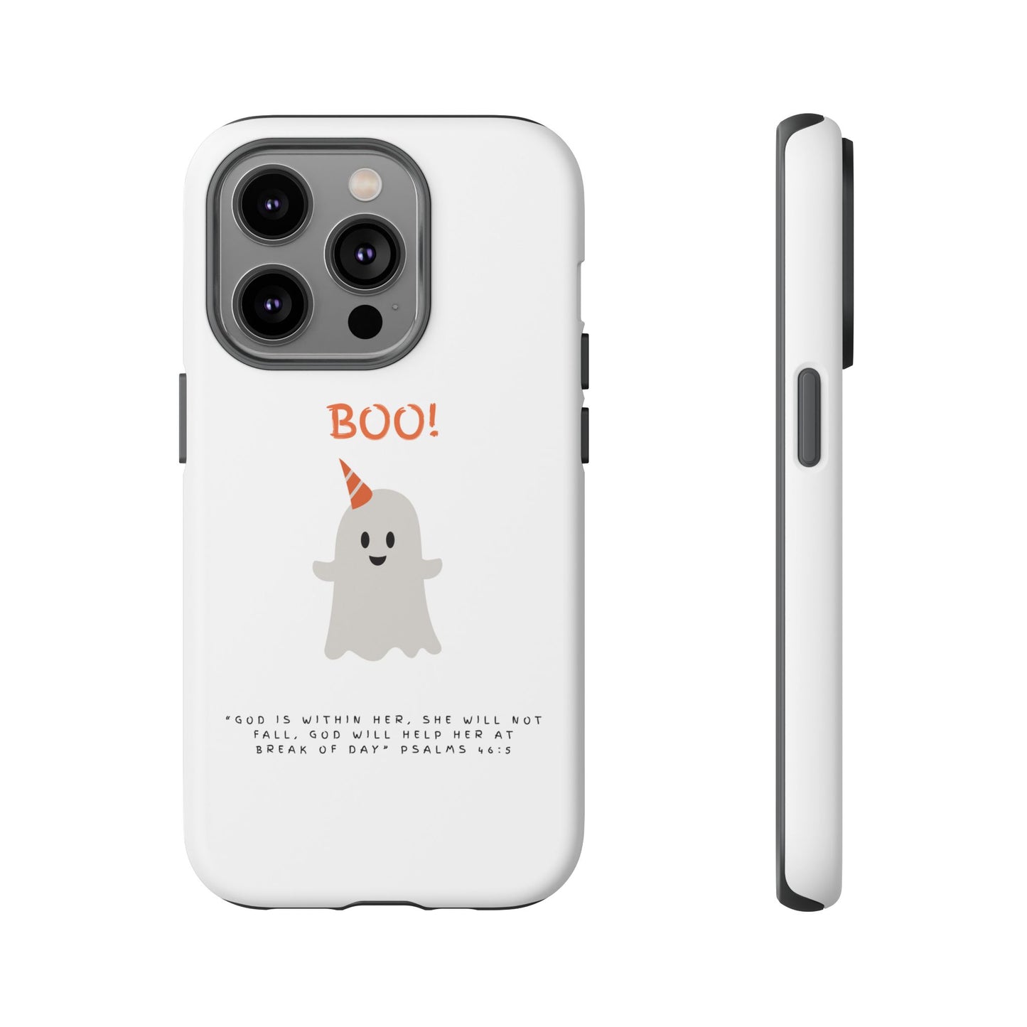 Ghost-Themed Phone Case, Fall Decor, Halloween Gift, Cute Phone Cover, Motivational Quote, Fun Tech Accessory
