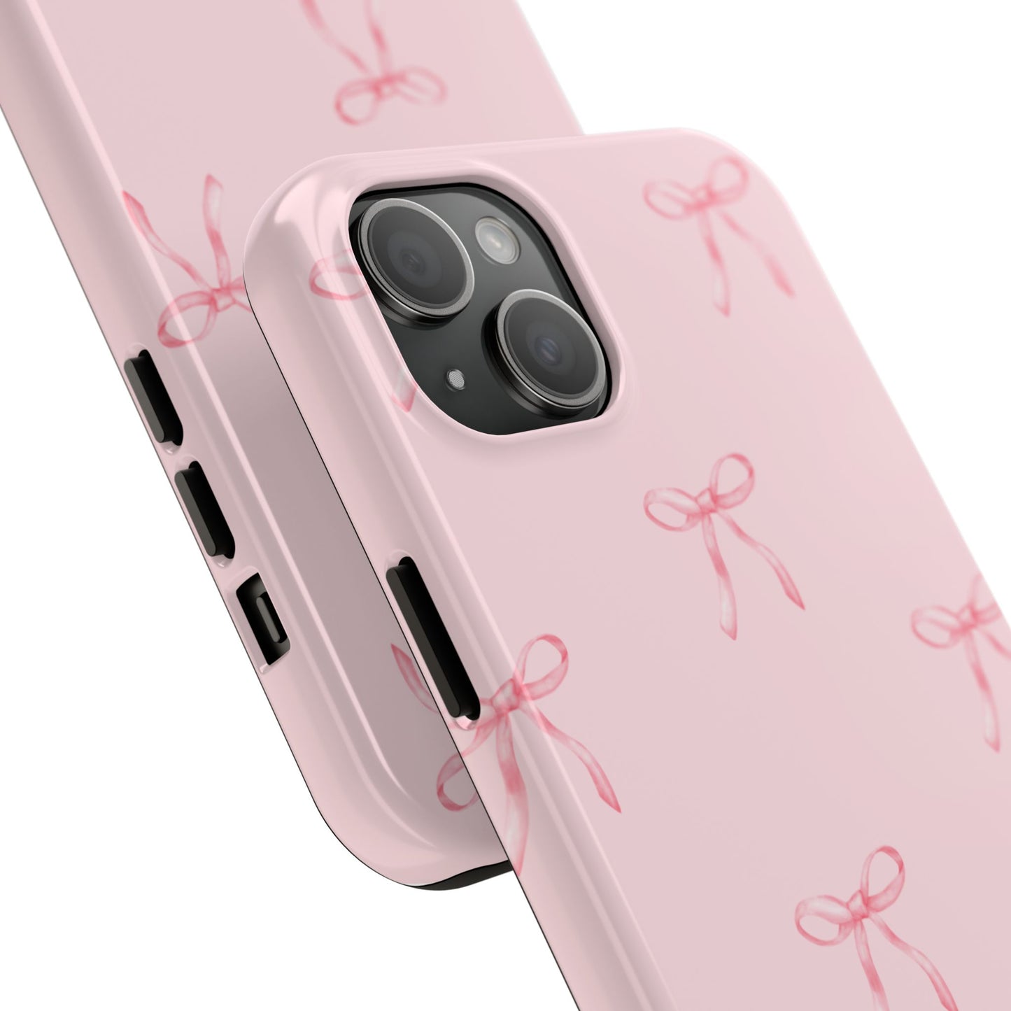 Chic Pink Ribbon Tough Phone Case, Cute Phone Cover, Durable iPhone Case, Gift for Her, Stylish Smartphone Protection