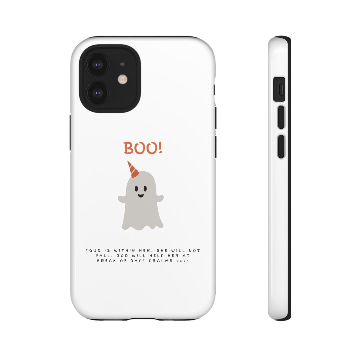 Ghost-Themed Phone Case, Fall Decor, Halloween Gift, Cute Phone Cover, Motivational Quote, Fun Tech Accessory