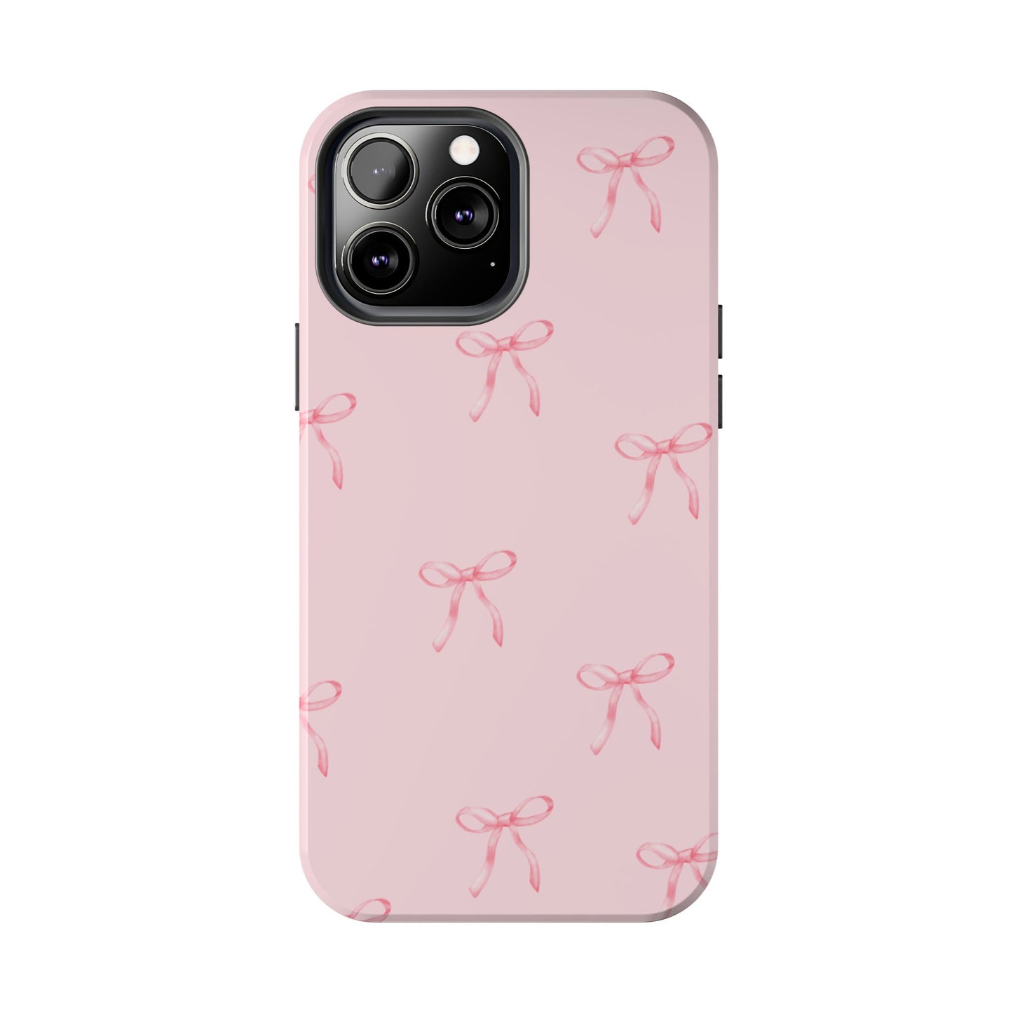 Chic Pink Ribbon Tough Phone Case, Cute Phone Cover, Durable iPhone Case, Gift for Her, Stylish Smartphone Protection