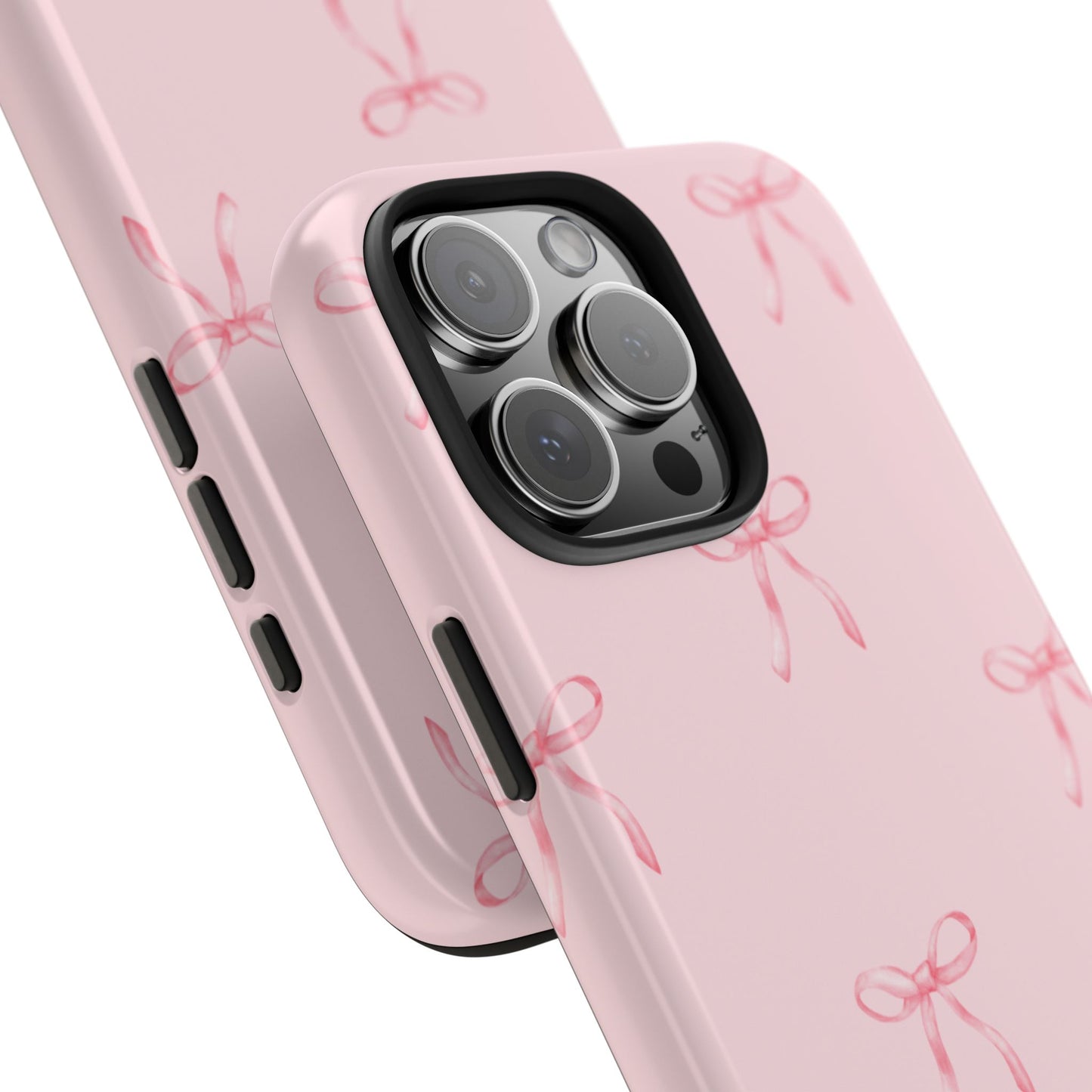 Chic Pink Ribbon Tough Phone Case, Cute Phone Cover, Durable iPhone Case, Gift for Her, Stylish Smartphone Protection