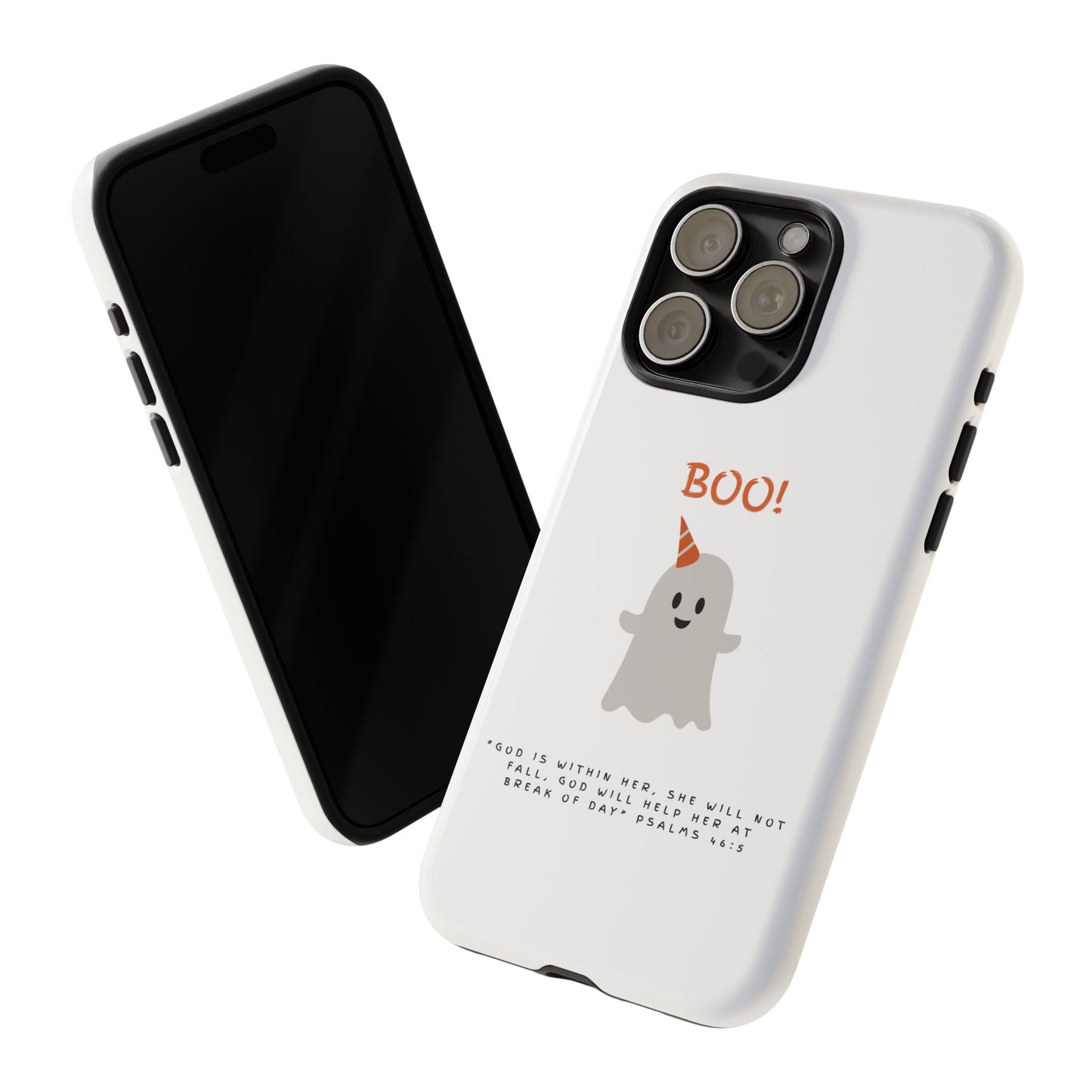 Ghost-Themed Phone Case, Fall Decor, Halloween Gift, Cute Phone Cover, Motivational Quote, Fun Tech Accessory