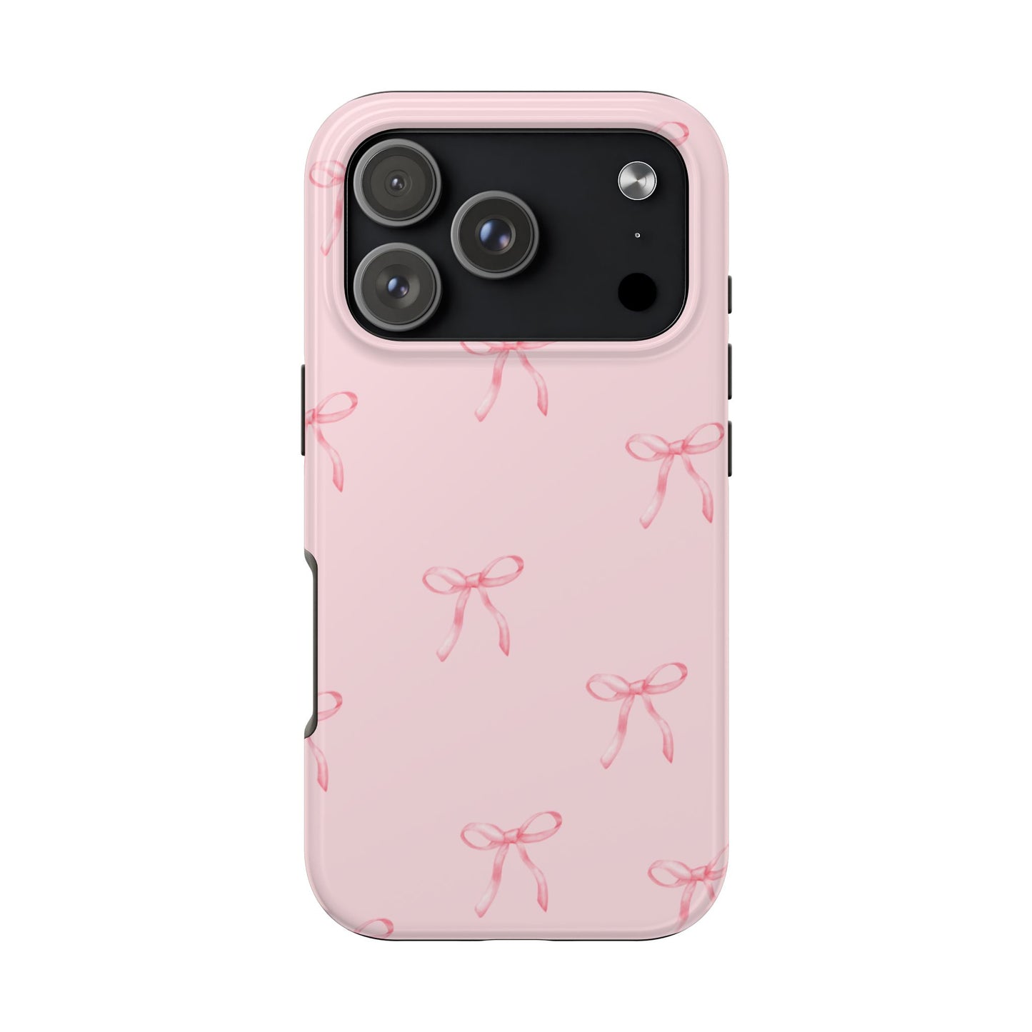 Chic Pink Ribbon Tough Phone Case, Cute Phone Cover, Durable iPhone Case, Gift for Her, Stylish Smartphone Protection