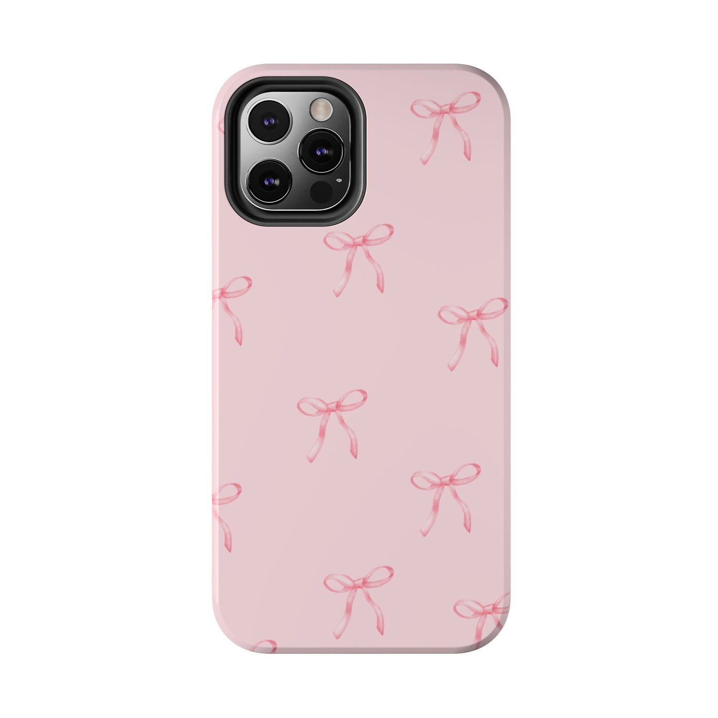 Chic Pink Ribbon Tough Phone Case, Cute Phone Cover, Durable iPhone Case, Gift for Her, Stylish Smartphone Protection