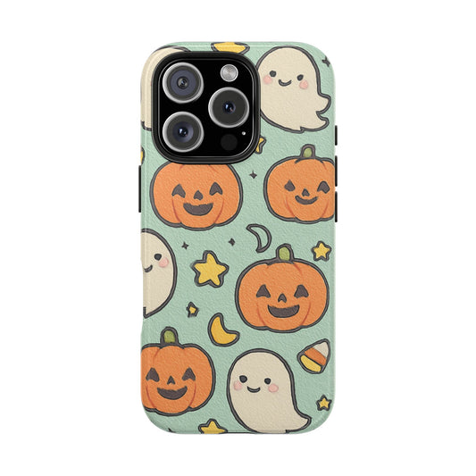 Cute Pumpkin-Themed Tough Phone Cases, Fall Phone Protector, Halloween Gift, Kawaii Phone Case for Kids and Teens, Trendy Gadget Accessory